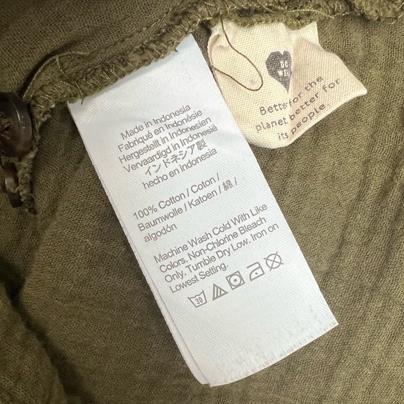 Madewell 100% Cotton Oversized Casual Olive Shirt Jacket - Picture 4 of 5